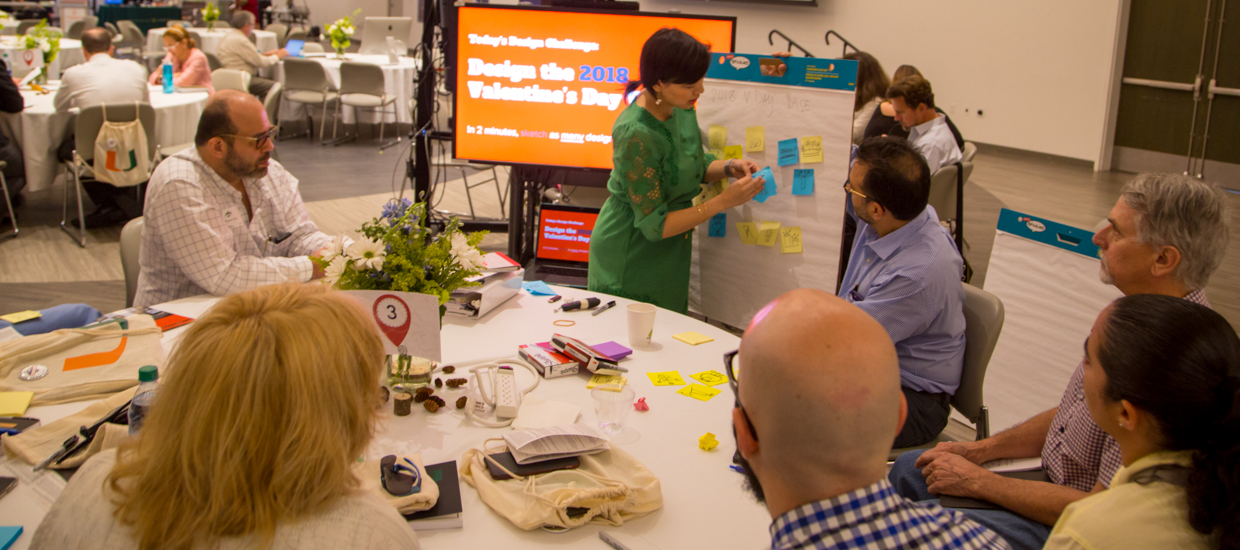 Faculty at a professional development event
