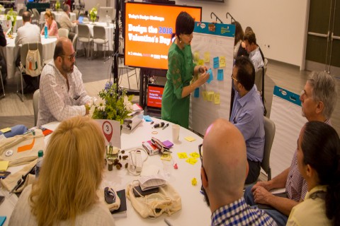 Faculty at a professional development event