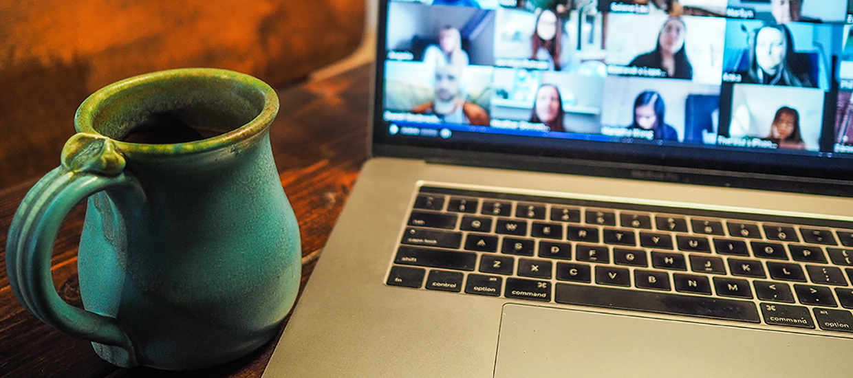 People attending a virtual conference via Zoom
